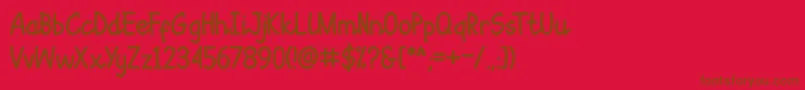 フォントSepet – 赤い背景に茶色の文字