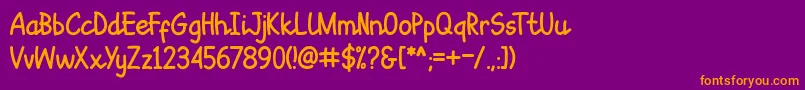Sepet Font – Orange Fonts on Purple Background