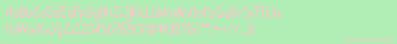 フォントSepet – 緑の背景にピンクのフォント