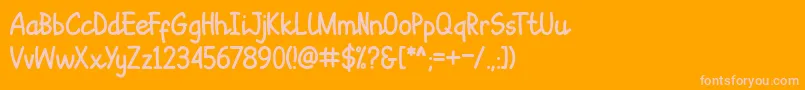 Sepet Font – Pink Fonts on Orange Background