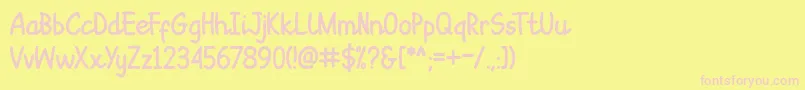 Sepet Font – Pink Fonts on Yellow Background
