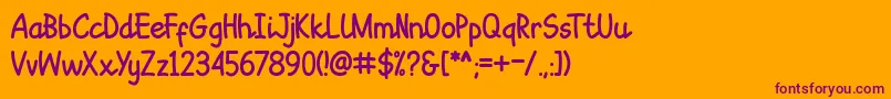 Sepet Font – Purple Fonts on Orange Background