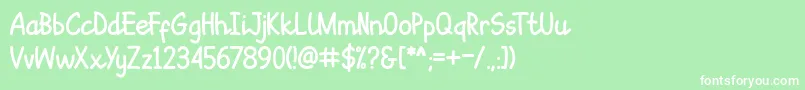 フォントSepet – 緑の背景に白い文字