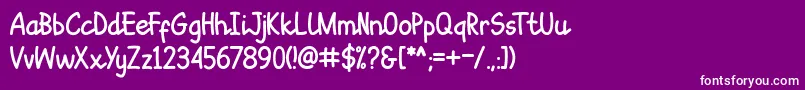 Sepet-fontti – valkoiset fontit violetilla taustalla