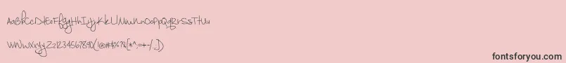 September Mornings Font – Black Fonts on Pink Background