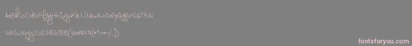 September Mornings Font – Pink Fonts on Gray Background