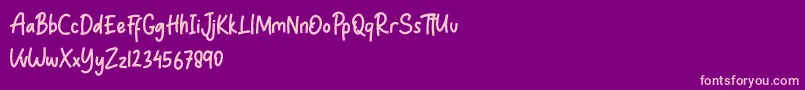 Septy Notes Font – Pink Fonts on Purple Background