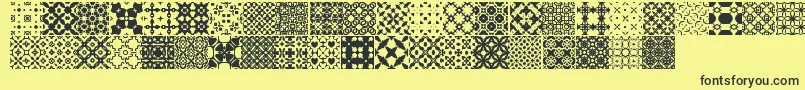 SlTiler1 Font – Black Fonts on Yellow Background