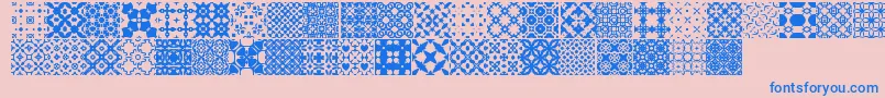 SlTiler1 Font – Blue Fonts on Pink Background