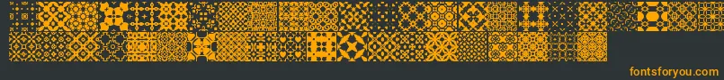 Шрифт SlTiler1 – оранжевые шрифты на чёрном фоне