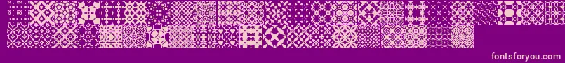 SlTiler1-Schriftart – Rosa Schriften auf violettem Hintergrund