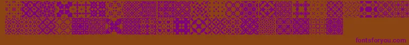 SlTiler1 Font – Purple Fonts on Brown Background