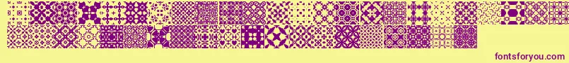 SlTiler1 Font – Purple Fonts on Yellow Background