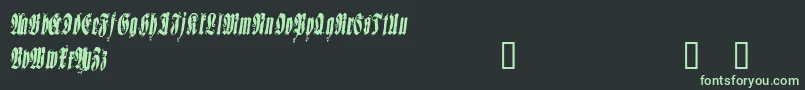 フォントSEPUD    – 黒い背景に緑の文字