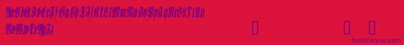 SEPUD    Font – Purple Fonts on Red Background