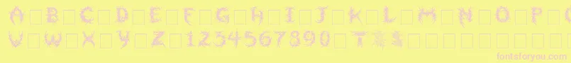 Sepulcra Font – Pink Fonts on Yellow Background