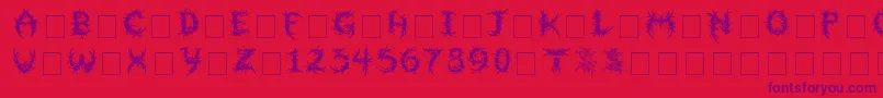 Sepulcra Font – Purple Fonts on Red Background