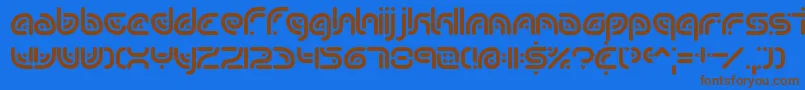 sequence Font – Brown Fonts on Blue Background