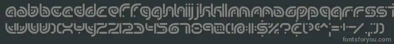 sequence-fontti – harmaat kirjasimet mustalla taustalla