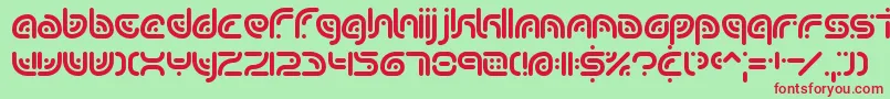 sequence Font – Red Fonts on Green Background