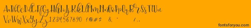 Serangkai DEMO-Schriftart – Schwarze Schriften auf orangefarbenem Hintergrund