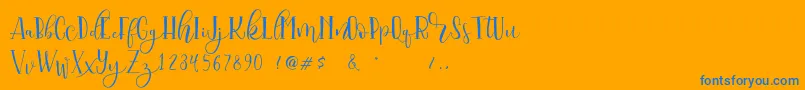 Serangkai DEMO Font – Blue Fonts on Orange Background