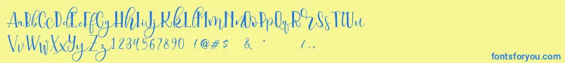 Serangkai DEMO Font – Blue Fonts on Yellow Background