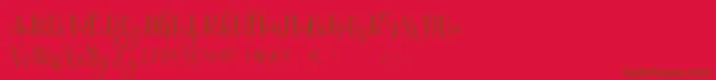 Serangkai DEMO Font – Brown Fonts on Red Background