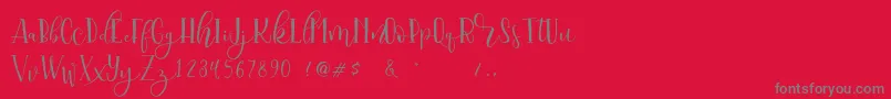 Serangkai DEMO Font – Gray Fonts on Red Background