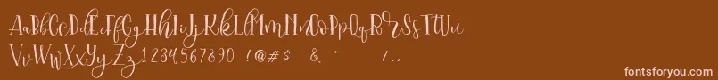 Serangkai DEMO Font – Pink Fonts on Brown Background