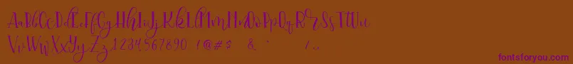 Serangkai DEMO Font – Purple Fonts on Brown Background