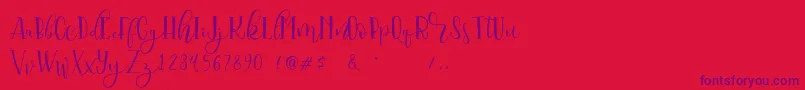 Serangkai DEMO Font – Purple Fonts on Red Background