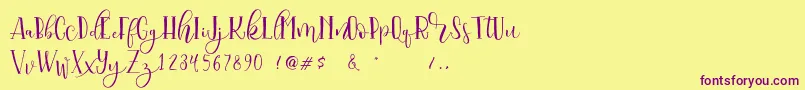 Serangkai DEMO Font – Purple Fonts on Yellow Background