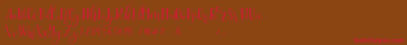 Serangkai DEMO Font – Red Fonts on Brown Background