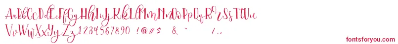 Serangkai DEMO-Schriftart – Rote Schriften auf weißem Hintergrund
