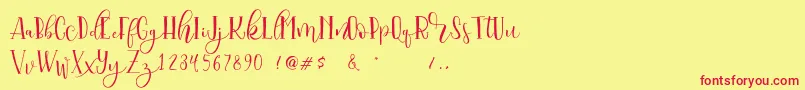 Serangkai DEMO Font – Red Fonts on Yellow Background