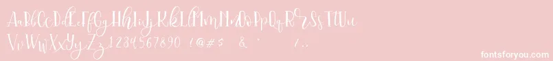 Serangkai DEMO-Schriftart – Weiße Schriften auf rosa Hintergrund