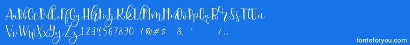 Serangkai DEMO Font – Yellow Fonts on Blue Background