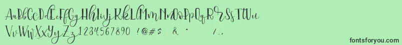 Serangkai DEMO Font – Black Fonts on Green Background