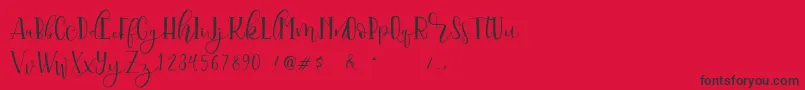 Serangkai DEMO Font – Black Fonts on Red Background