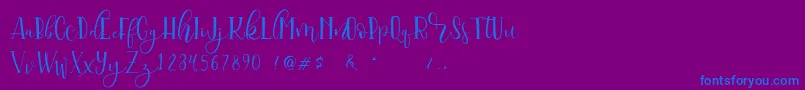 Serangkai DEMO Font – Blue Fonts on Purple Background