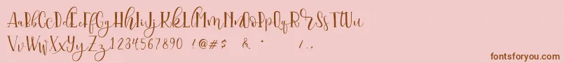 Serangkai DEMO Font – Brown Fonts on Pink Background