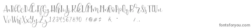Serangkai DEMO-fontti – harmaat kirjasimet valkoisella taustalla