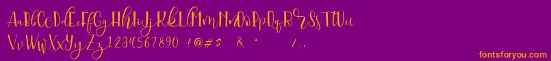 Serangkai DEMO Font – Orange Fonts on Purple Background