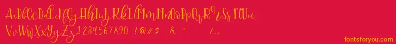 Serangkai DEMO Font – Orange Fonts on Red Background