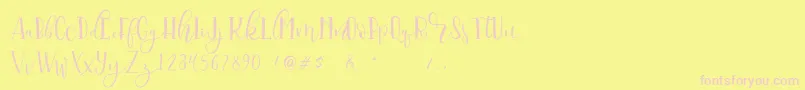 Serangkai DEMO Font – Pink Fonts on Yellow Background