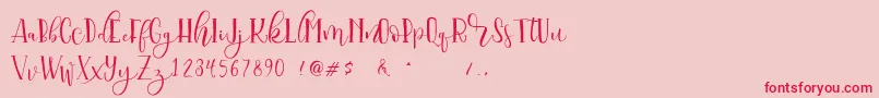 Serangkai DEMO-Schriftart – Rote Schriften auf rosa Hintergrund