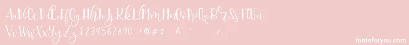 Serangkai DEMO-Schriftart – Weiße Schriften auf rosa Hintergrund