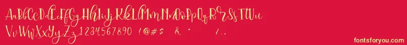 Serangkai DEMO Font – Yellow Fonts on Red Background