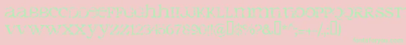 SERAPHIM Font – Green Fonts on Pink Background